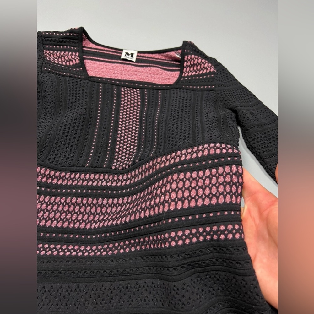 👗👗Valentino by Missoni Elegant Black and Pink Striped Dress Size 40 (US M, 8) - Picture 10 of 16